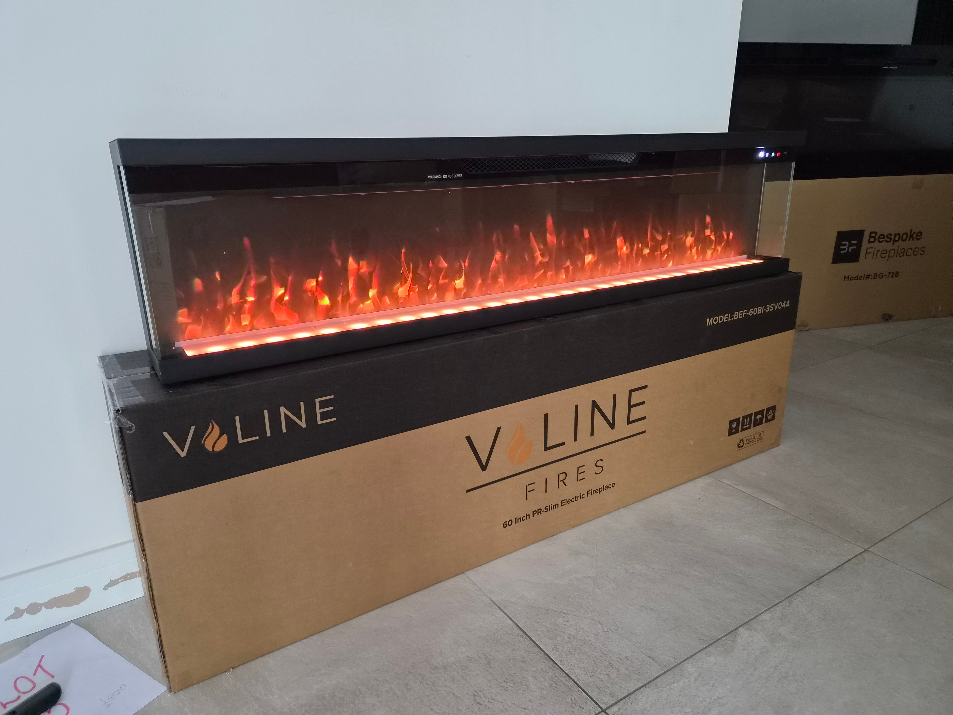 OUTLET - Valine Fires 60" Panoramic Slimline Media Wall Electric Fire
