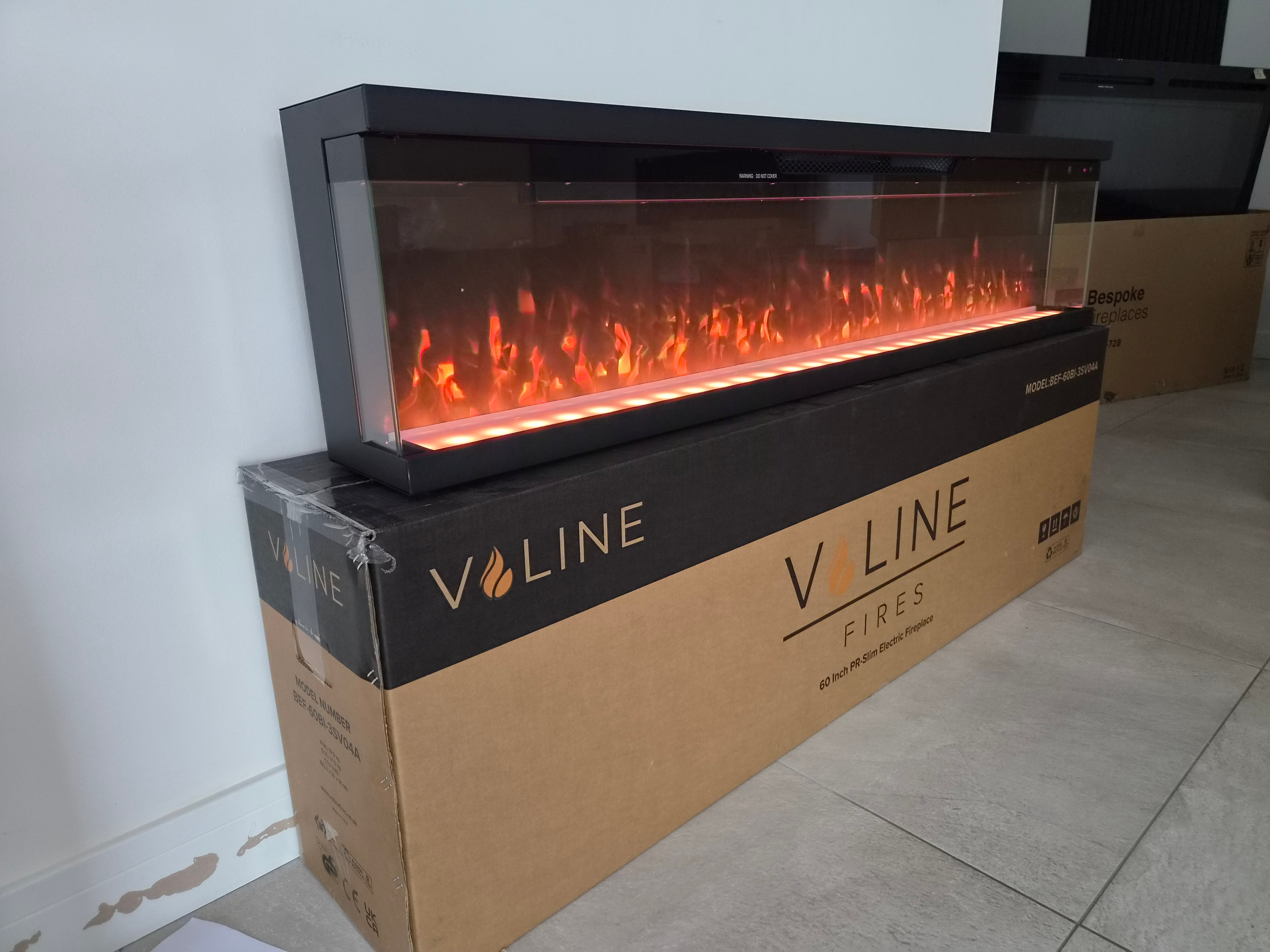 OUTLET - Valine Fires 60" Panoramic Slimline Media Wall Electric Fire