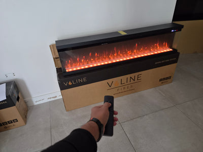 OUTLET - Valine Fires 60" Panoramic Slimline Media Wall Electric Fire
