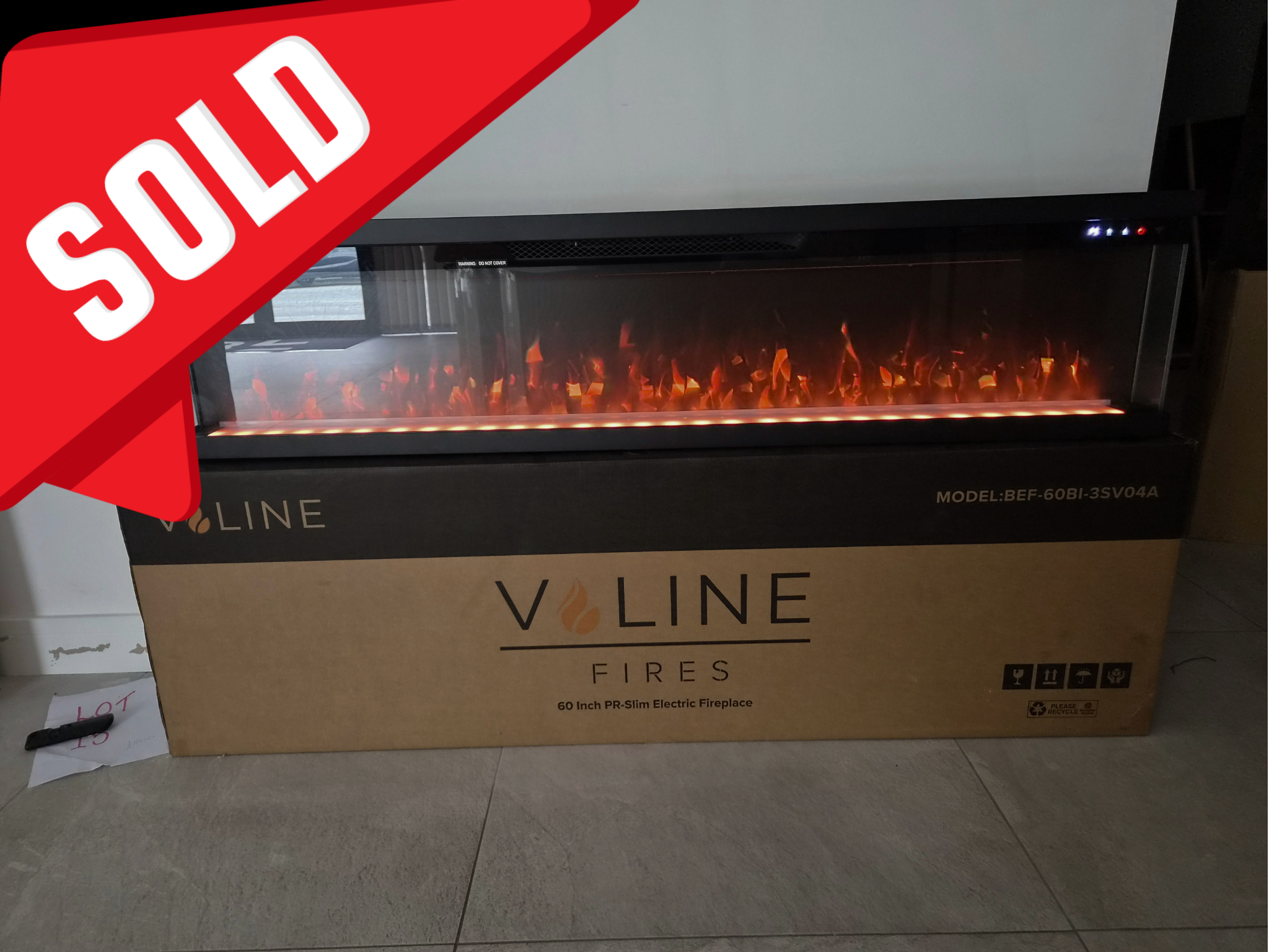 OUTLET - Valine Fires 60" Panoramic Slimline Media Wall Electric Fire