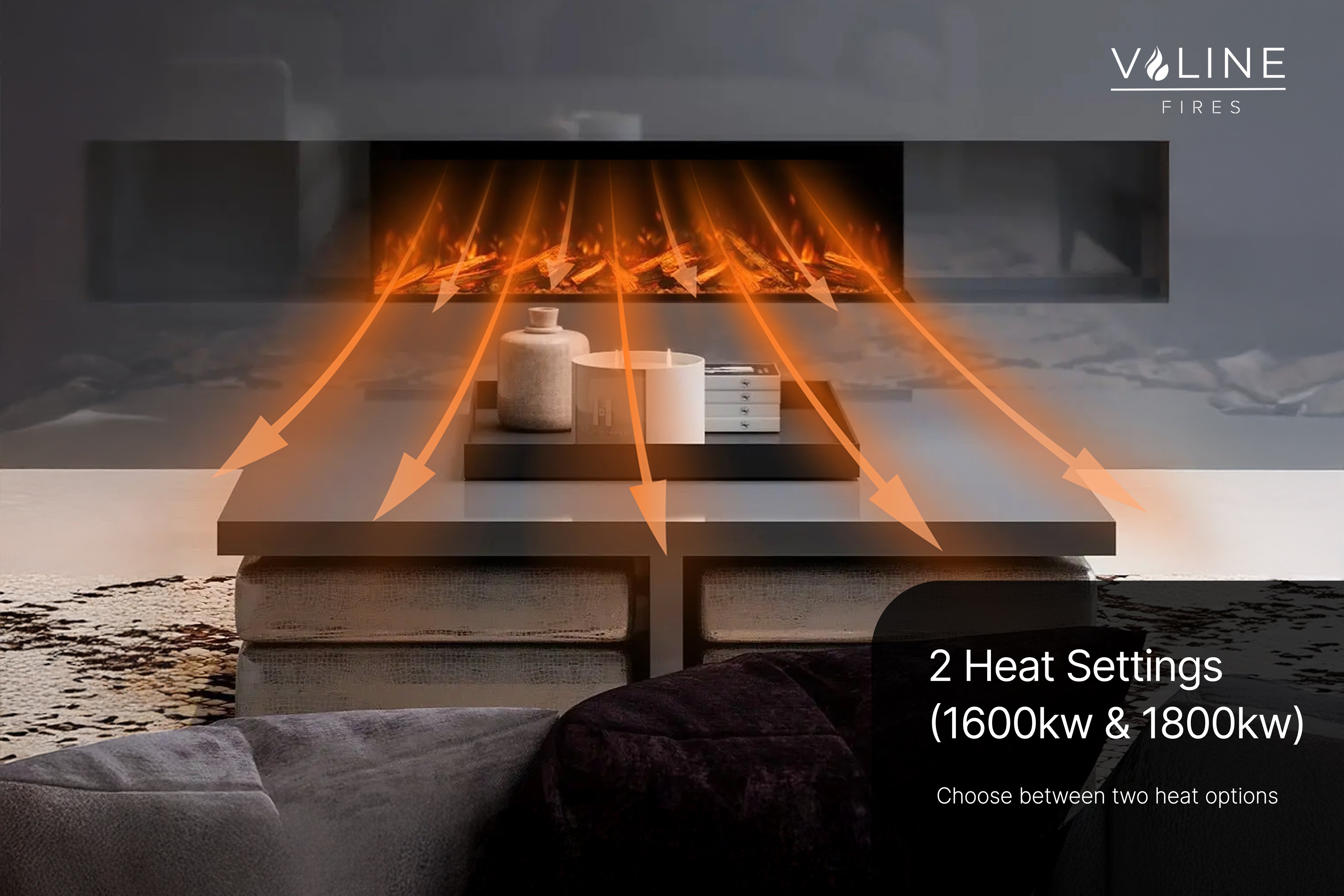 Valine Fires Panoramic Slimline Media Wall Electric Fire