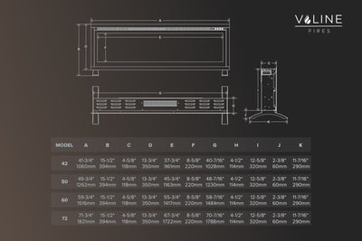 Valine Fires Linear Ultra Slim Media Wall Electric Fire