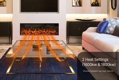 Valine Fires Linear Ultra Slim Media Wall Electric Fire