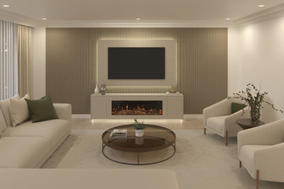 Willow Wall media wall with integrated LED mood lighting