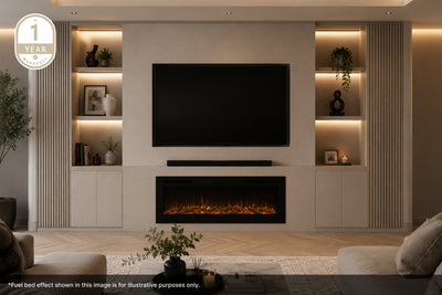 OUTLET - Bespoke Fireplaces Galaxy Media wall Inset Fire