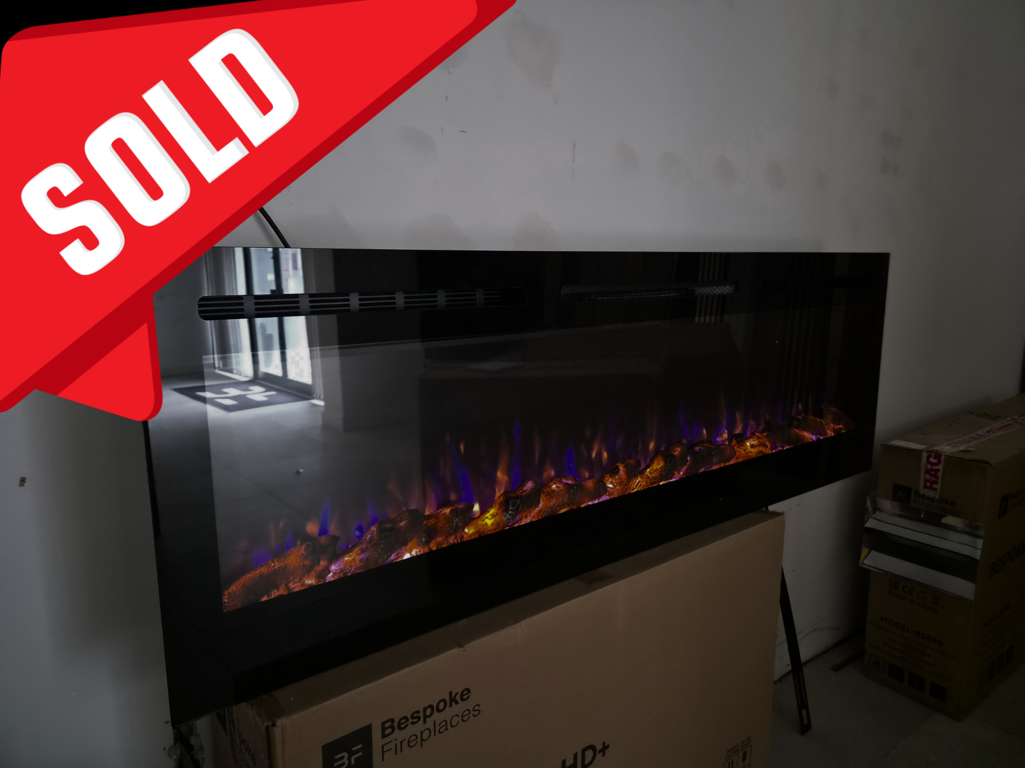 OUTLET - Bespoke Fireplaces 65" Galaxy Media Inset Fire