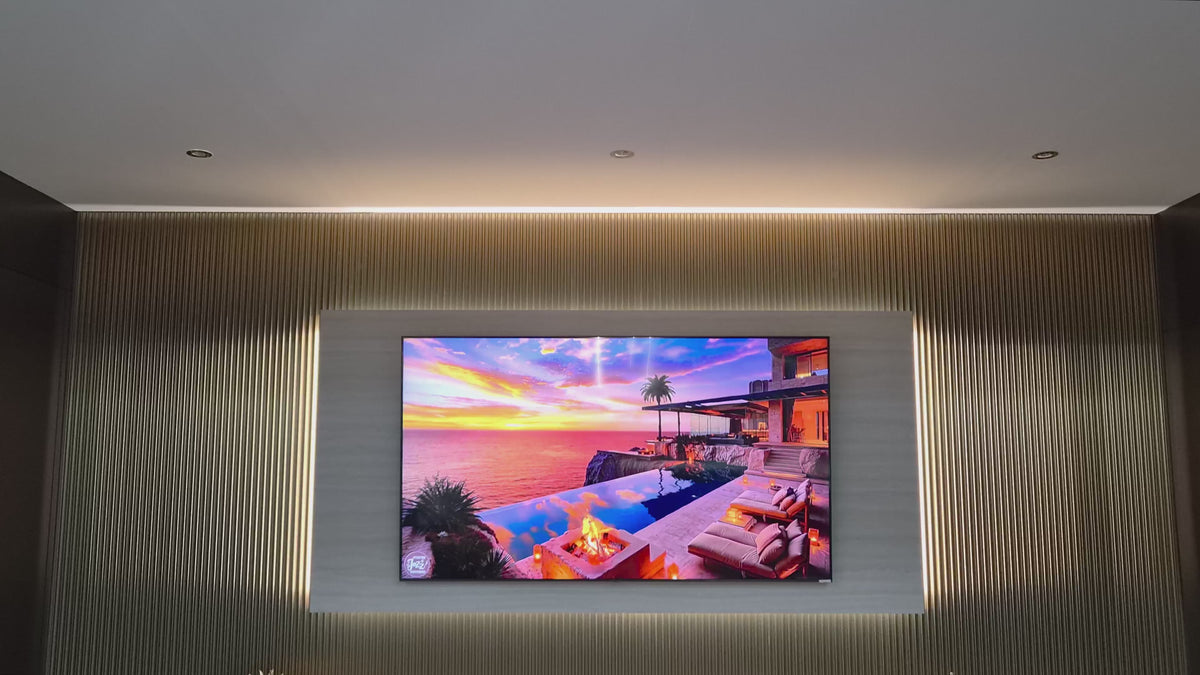 Willow Wall Floor Mounted Media Wall with Electric Fire Package