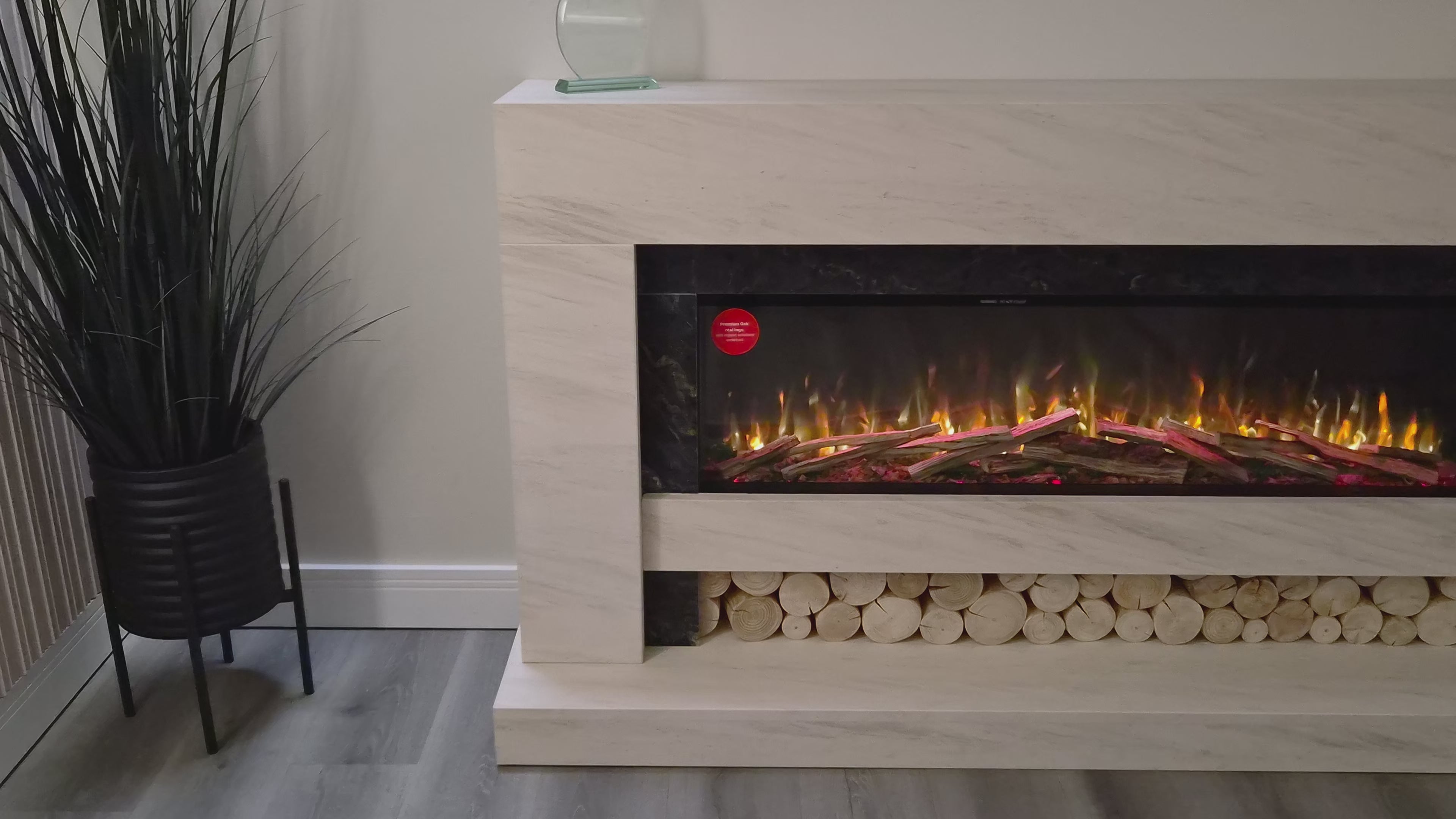 Aspen Marble Fireplace Suite with Electric Fire