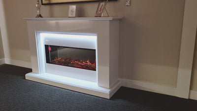 Costello Marble Fireplace Suite with Electric Fire